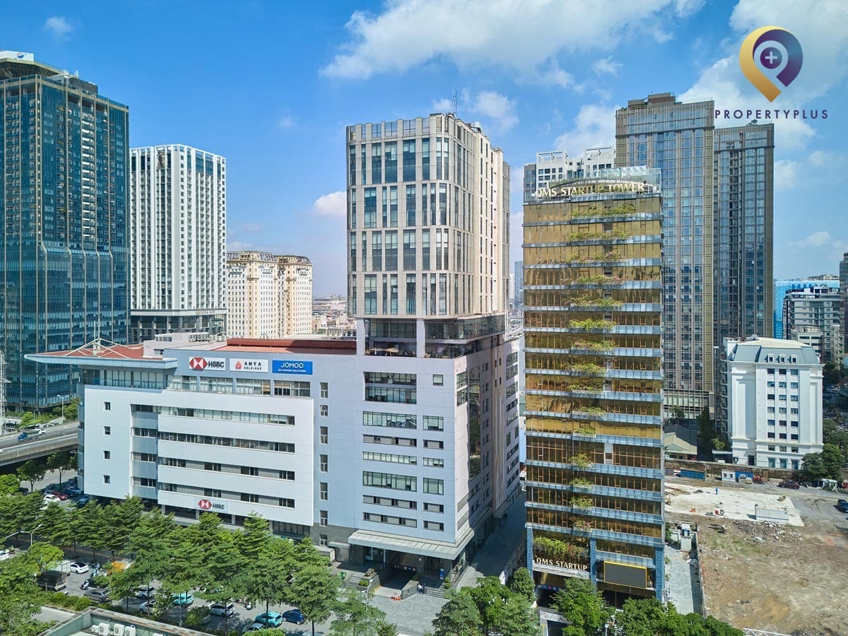 Góc nhìn mặt ngoài tòa nhà IDMC Mỹ Đình trên đường Tôn Thất Thuyết - hình ảnh từ Property Plus